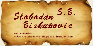 Slobodan Biskupović vizit kartica